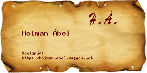 Holman Ábel névjegykártya
