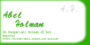 abel holman business card